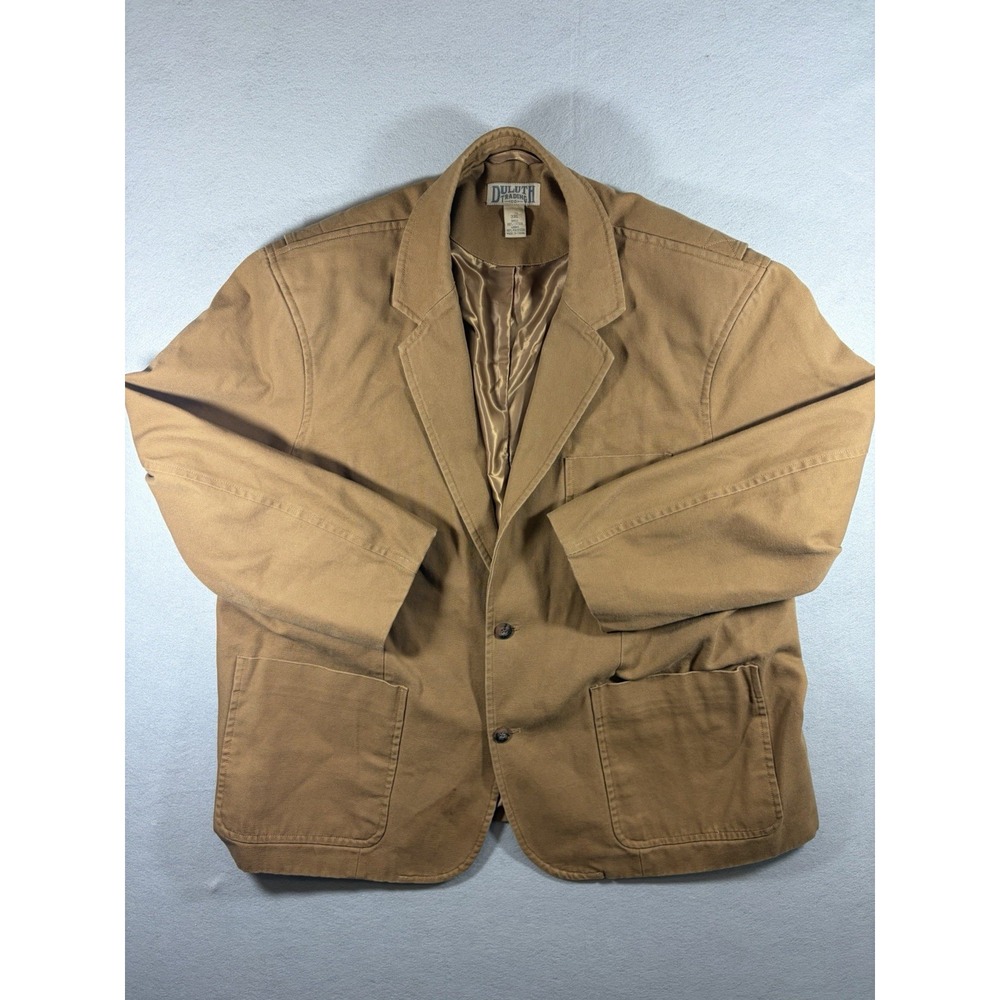 DULUTH TRADING Mens 3XL Thick Firehose Canvas Presentation Jacket Coat Blazer
